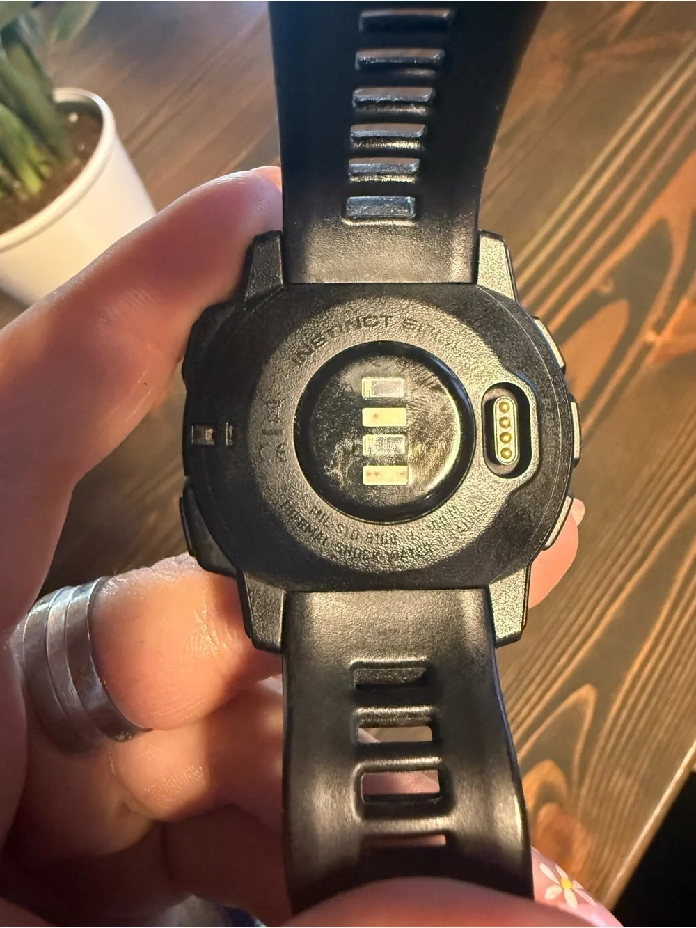 Garmin Black Instinct Solar Adventure Smartwatch with Charging Cable